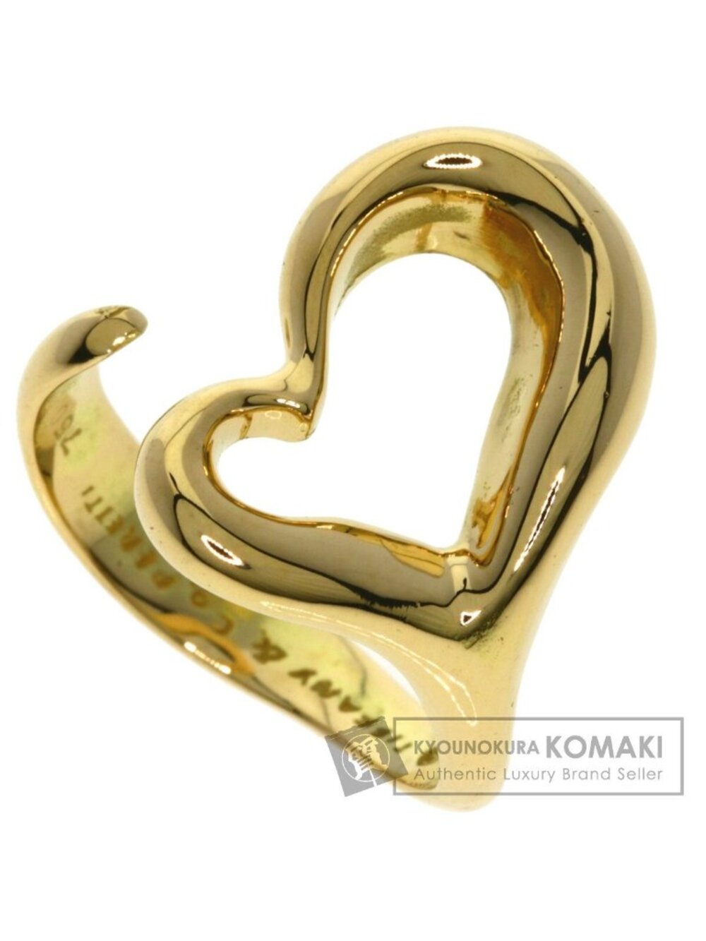 Tiffany & Co Open Heart Ring 18k Yellow Gold